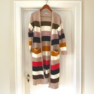 Long Colorful Duster Sweater